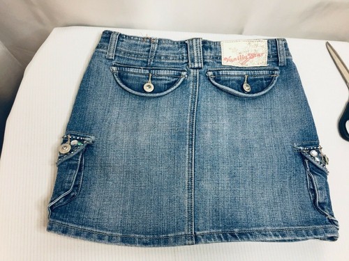 Vanilla Star Youth Sz. 12 Blue Jean Skirt - Lots of Bling - 6 Pockets - SO Cute! - Picture 6 of 8