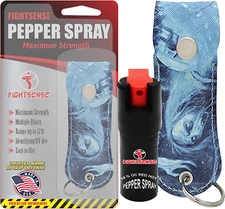 FIGHTSENSE Self Defense Pepper Spray - 1/2 Oz Compact Size Maximum Strength Poli