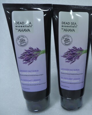 AHAVA DEAD SEA LAVENDER SALT SCRUB 7.5 OZ ( Lot of 2)