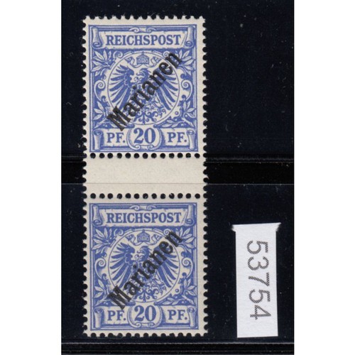 Kolonien Marianen 1899, Mich.-Nr.: 4 I ZS ** geprüft Zwischensteg
