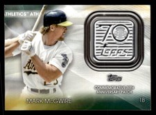 2021 Topps Update Mark McGwire Topps 70th Anniversary Manufactured Logo Patch