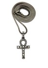Cadena Micro Pavimentada Collar Cadena Hip Hop Ankh Egipcio - Micro Pavé Dorado, 24" | Estilo Vintage, Unisex Collar Unisex XQP14 - Foto 6