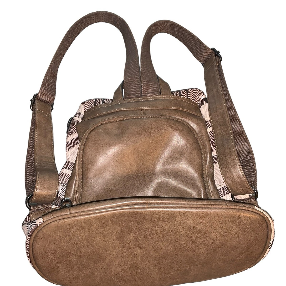 Biacci Brown Leather backpack purse NWT Backpack in brown leather – MC2 Saint Barth main image 4