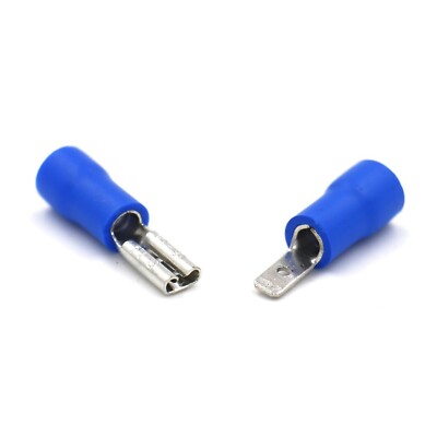 Baomain Blue Female/Male Insulated Spade Wire Connector Electrical Crimp Term...