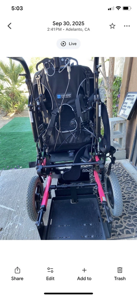 Silla de ruedas Quickie rosa Foto 2 de 4