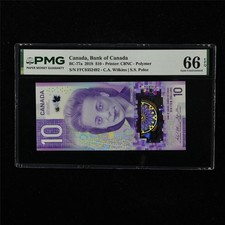 2018 Canada Bank of Canada BC-77a 10 Dollars PMG 66 EPQ Gem UNC 01