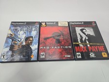 Lot MAX PAYNE Syphon Filter Dark Mirror Red Faction PlayStation 2 PS2 Games