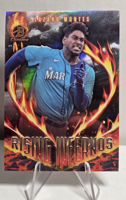 2024 Bowman Chrome Lazaro Montes - Rising Infernos Refractor Prospect