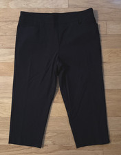 Time and Tru Black Stretch Pull On Crop Capri Pants - Women's Size L 12-14