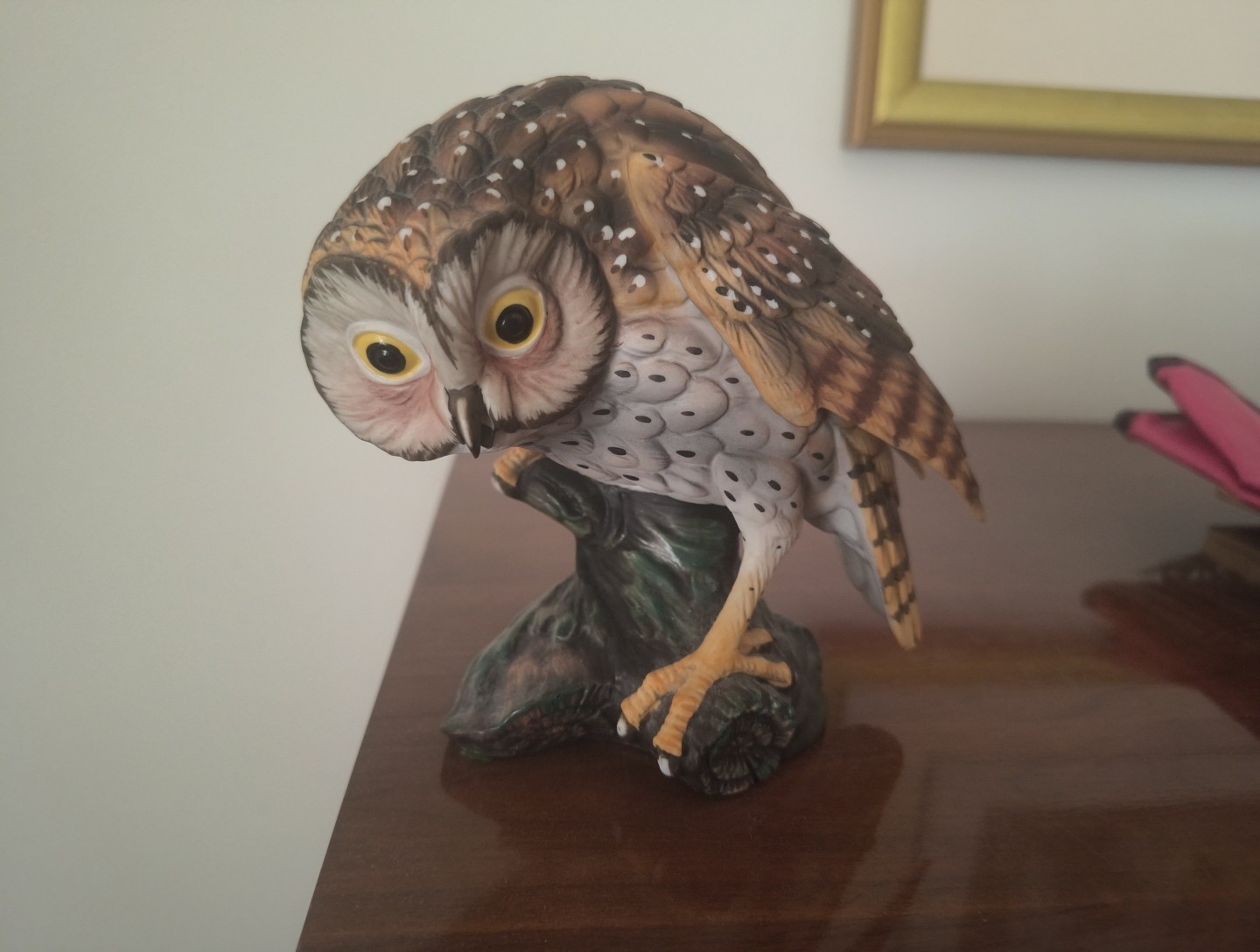 Vintage Hachiro Goto Original Porcelain Owl Bird Figurine Japan