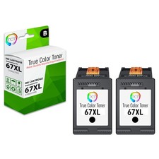 2PK TCT Premium 67XL Black HY Compatible for HP ENVY 6055 6052 Ink Cartridge