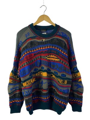 EMAROO Knit Sweater (Thick) -- Wool Multicolor All-Over Print