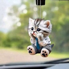 Cute Cat Rearview Mirror Hanging Ornament Decoration For Car Hot Pendant