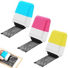 3PCS Confidential Stamp - Identity Theft Protection Roller Stamp Guard Your I...