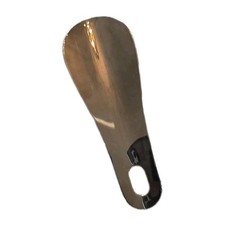 Vintage-Style Silver Metal Shoe Horn - Short Travel Size