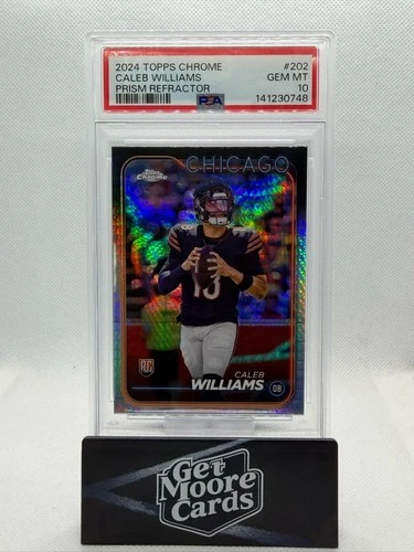 2024 Topps Chrome #202 Caleb Williams Prism Refractor PSA 10