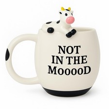 Decodyne Funny Cow Coffee Mug, White Elephant Gifts for 14 Ounces, 14 Ounce