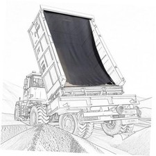 6'X14' Dump Truck Mesh Tarp - Heavy Duty Truck Cover with Pocket Reinforced