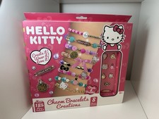 Hello Kitty Charm Bracelet Kit Jewellery Making Set 8 Charms DIY Gift Craft Set