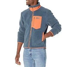 PENDELTON Winthrop Berber Fleece Jacket Storm Blue Orange Men's Size L