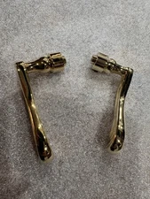 pair of Baldwin polished brass door levers
