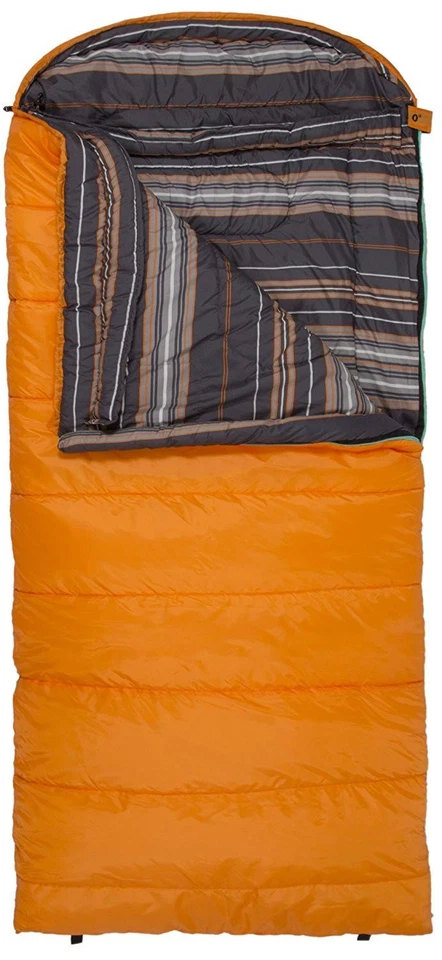 Saco de dormir TETON Sports Celsius Mummy 80x33 pulgadas cálido poli franela naranja Foto 2 de 4