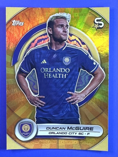 2024 Topps MLS Superstars Duncan McGuire #14  - SUNSET Exclusive Parallel