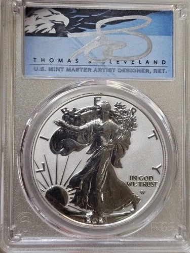 2021-S $1 American Silver Eagle Reverse Proof Type 2 PCGS PR70 FD - Designer