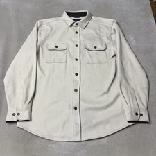 BYLT Premium Basics Jacket Mens Large Beige Shirt Jacket Shacket Casual