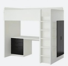 Bunk Bed with desk below and Trunk Bundle. Okay Con. [READ DESCRIPTION]