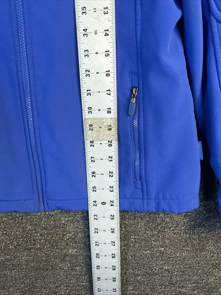 Casaco Calvin Klein Performance feminino zíper completo bolsos azul tamanho M - Imagem 3 de 4