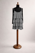 Vestito Marsan donna grigio con balze tg M+ maglia basic nera tg M