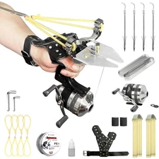 Fishing Slingshot Set for Outdoor Hunting - Versatile Slingshot with Stainless S