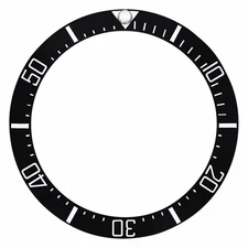 BLACK CERAMIC BEZEL INSERT FOR 44MM ROLEX DEEPSEA 116660 126600 ENGRAVE BLUE LUM