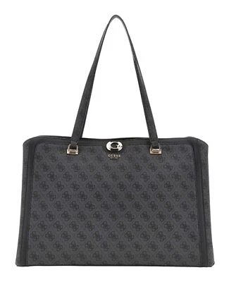 GUESS Orlina Travel Tote Shopper Reisetasche Tasche Coal Logo anthrazit schwarz