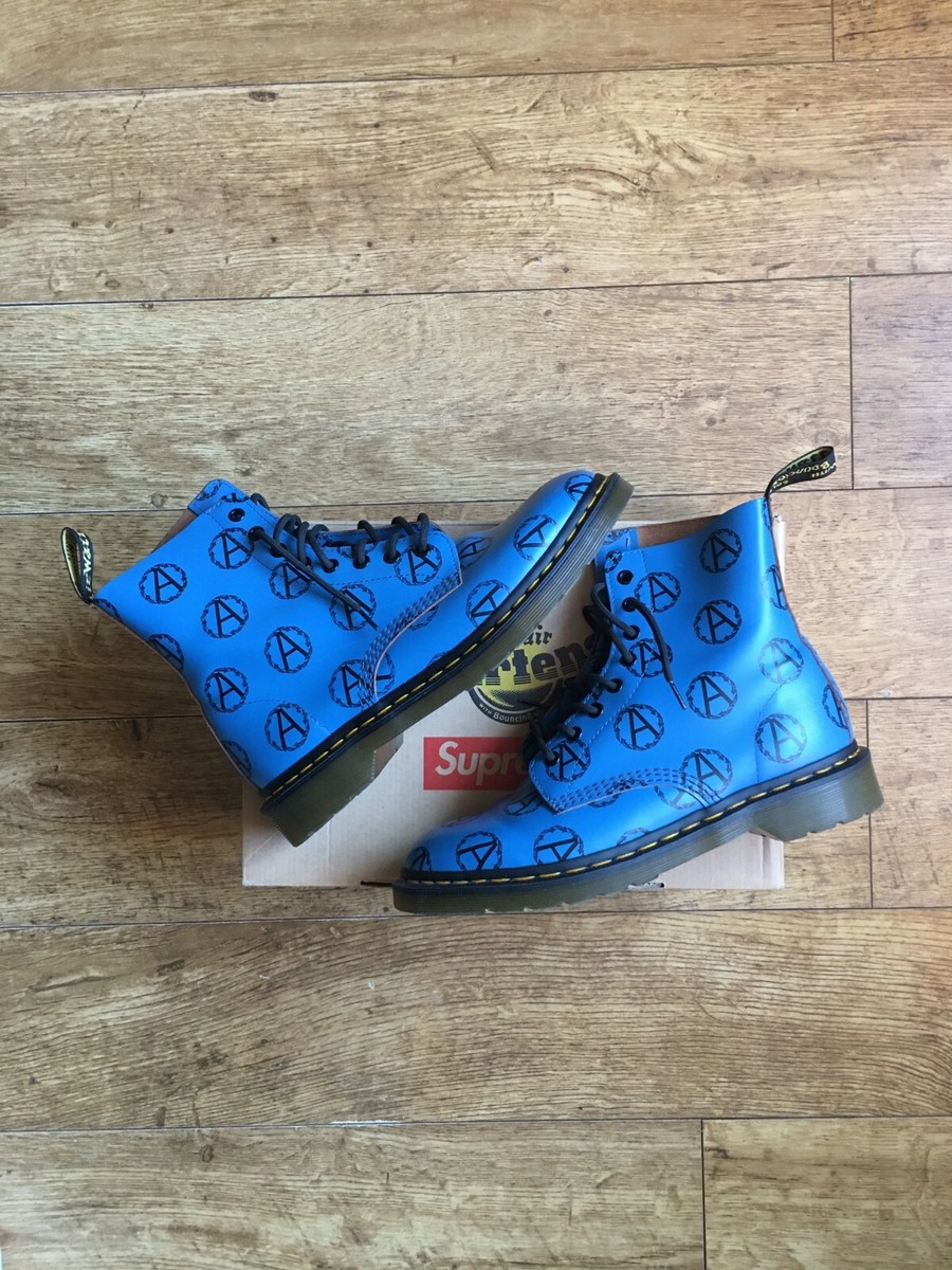 Supreme Undercover Dr. Martens 8-Eye Anarchy Royal Blue Boots