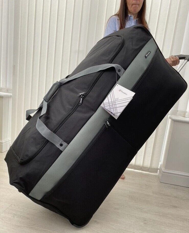 XXXL Extra Large Travel Luggage Wheeled Trolley Holdall Suitcase Duffel Bag  Fold