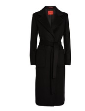 Max & Co Runaway Black Wool Coat Fr 36 U.k. 6 New Without Tags