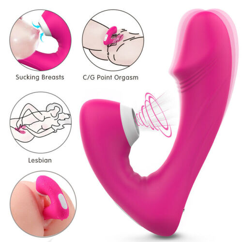 Sucking Vibrator Clit Nipple Sucker Women Sex Oral Licking Vagina Stimulator Toy eBay pic