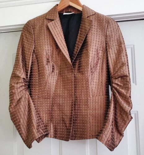 Akris Punto 100% Silk Blazer Bronze - Size 4