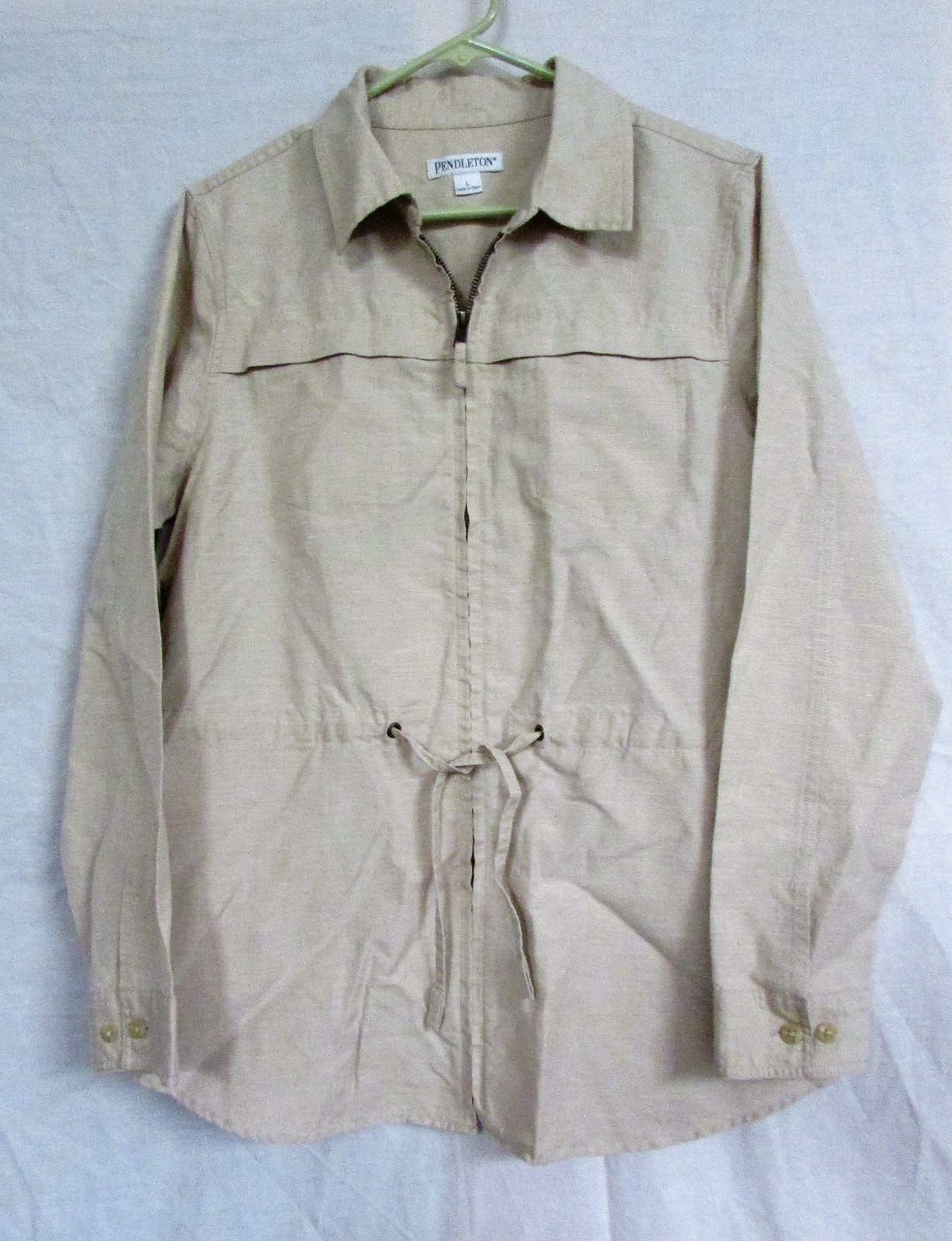 Pendleton Woman's Light Weight Zip Front Khaki Ja… - image 1
