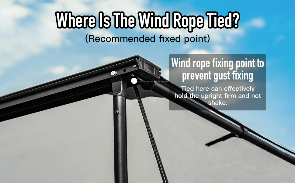 Car Side Awning SUV Truck Rooftop Tent Sunshade Travel Outdoor Camping 6.5x8.2ft