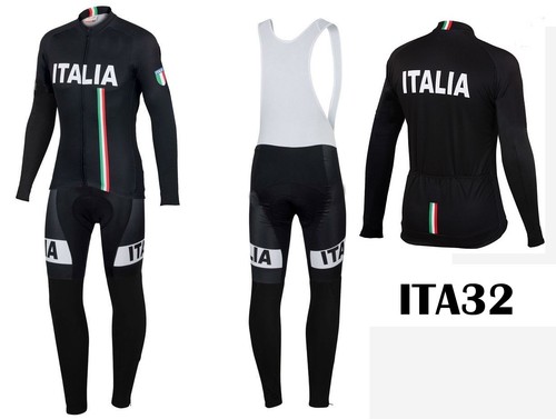 ITALIA AUTUNNO 2018 2019 CICLISMO COMPLETO LUNGO NON FELPATO GIACCA +  SALOPETTE | eBay