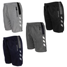 Men's Light Weight Jogger Shorts Draw String Sports Sweat Shorts, Zipper Pockets