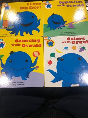 4 Book Set Oswald I Love Big Opposites With Oswald Counting With