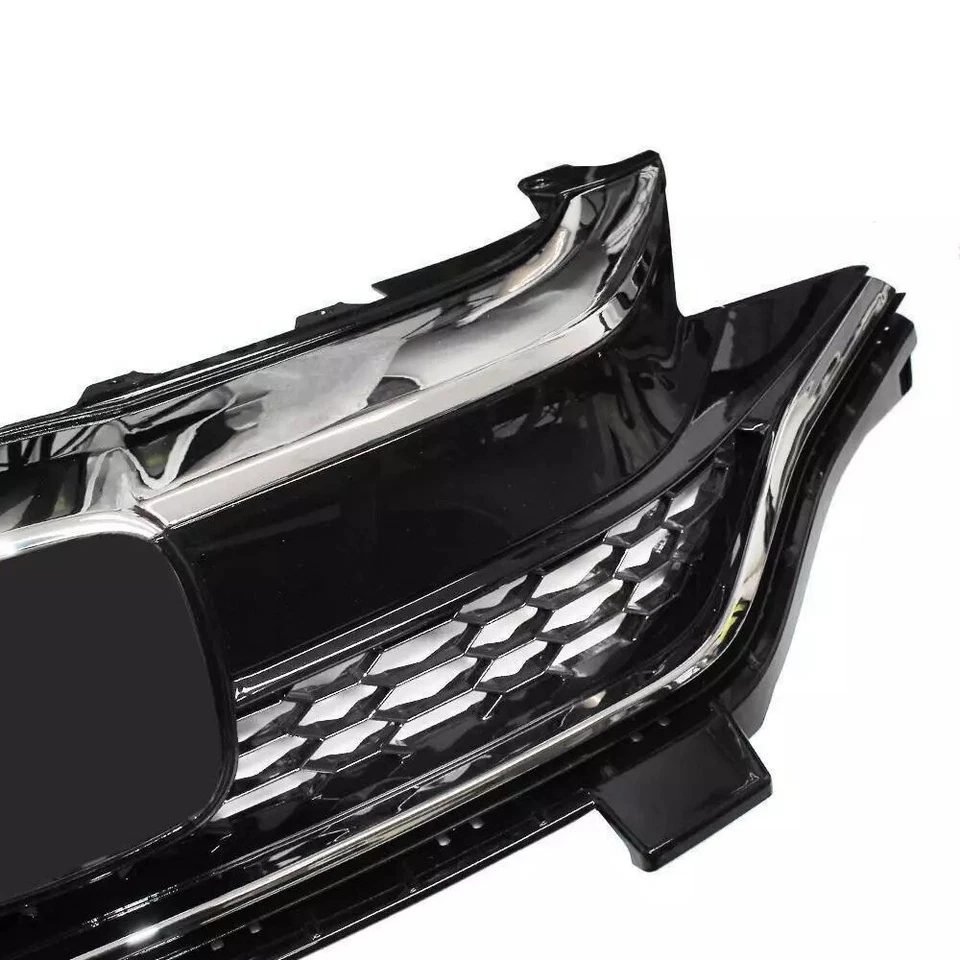 Fits For Honda Fit EX Hatchback 2018-2020 Chrome Upper Grille Bumper Gloss Black Foto 4 de 4