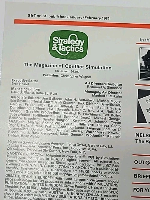 Strategy & Tactics #84 Victory in West V2: Operation Grenade COMPLETE UNPUNCHED - Image 4 of 4