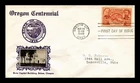DR JIM STAMPS US COVER OREGON TERRITORY CENTENNIAL FDC SCOTT 964 CROSBY PHOTO