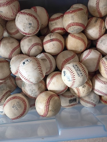 25 USED lot of Leather Baseballs Practice Balls 