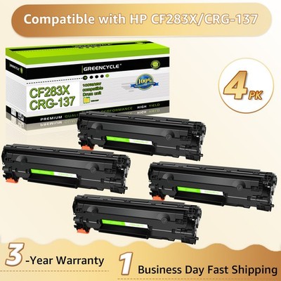 4PK 83X CF283X Toner Cartridge Greencycle Compatible HP LaserJet Pro MFP M225